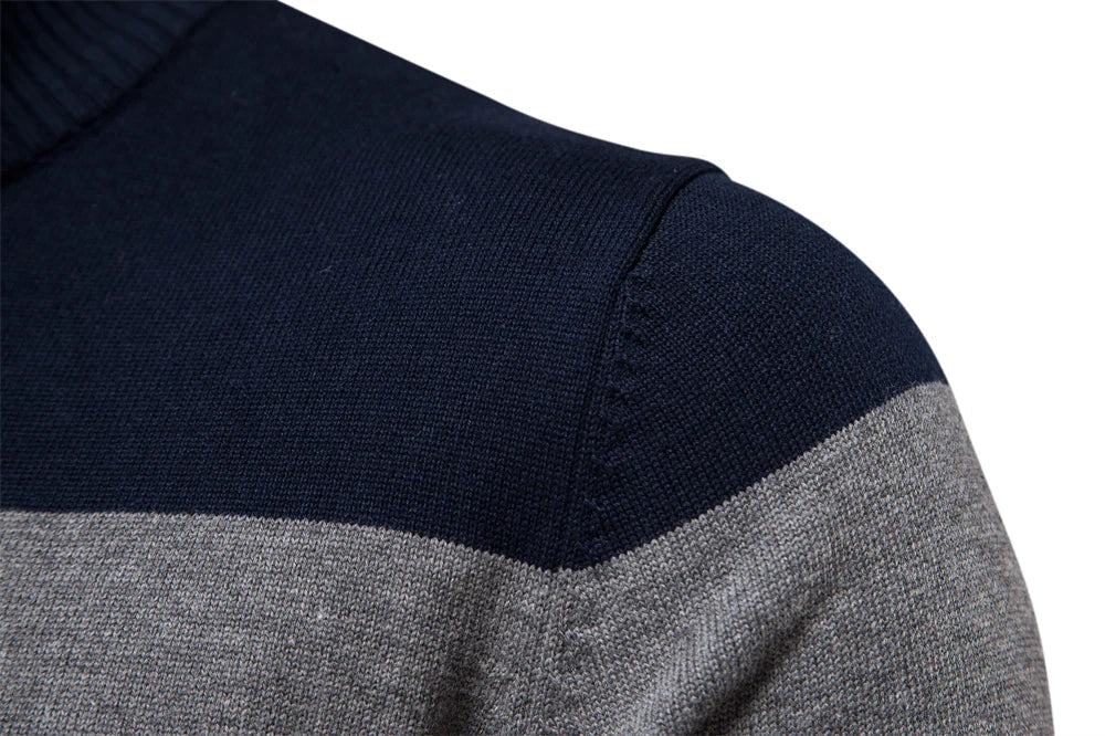Quest Quarter-Zip Sweater featuring a stylish striped design, made from a soft cotton blend, designed for a relaxed fit perfect for casual outings and layering - 4