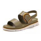 Valine | Gold-Buckle Strap Sandals