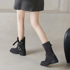 Blackthorn | Suede Buckle Boots