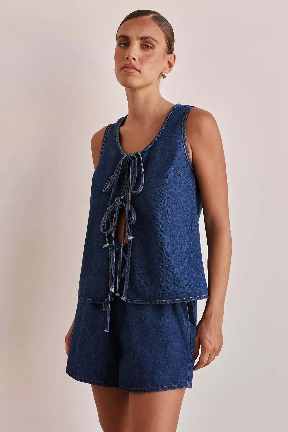 Doretta | Denim Tie Set