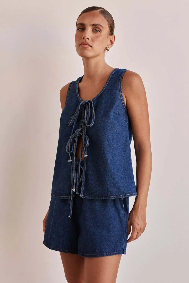 Doretta | Denim Tie Set