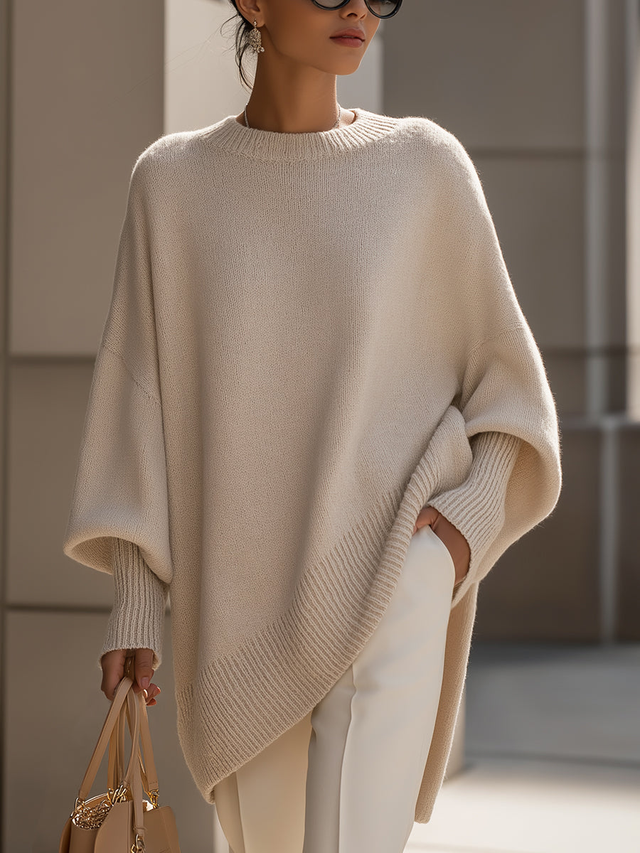 Oversized Knit Poncho Sweater