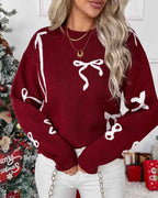 Bow | Jacquard Pullover Sweater