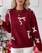 Bow | Jacquard Pullover Sweater