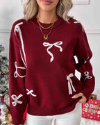 Bow | Jacquard Pullover Sweater