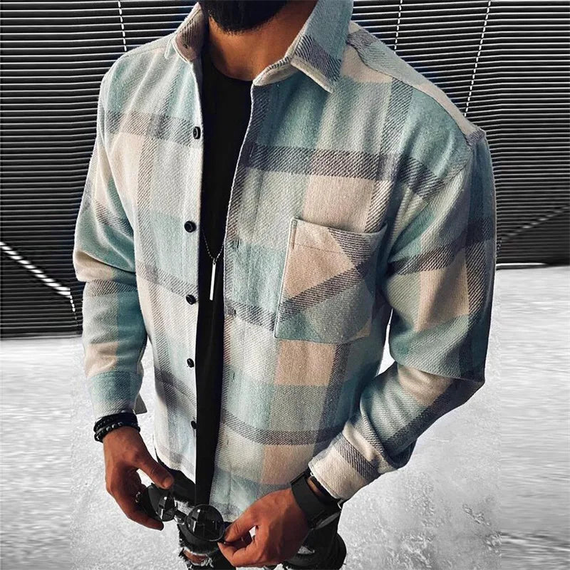 Elysian Winter Shirt featuring a stylish long-sleeve design with a classic check pattern, perfect for cozy seasonal wear. - 4