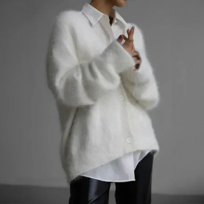Perry Oversized Sweater for Women in soft-touch fabric, featuring a cozy fit perfect for casual outings and lounging at home. - 6