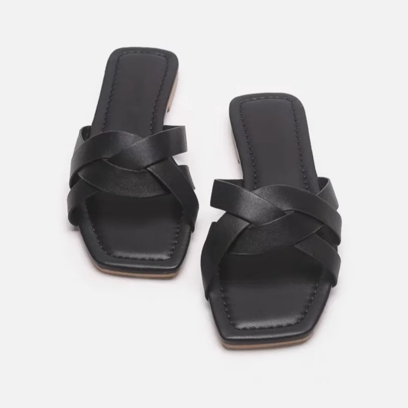 Orielle | Woven Slide Sandals