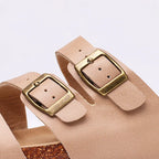 Hex | Nappa Leather Orthopedic Double Buckle Slide