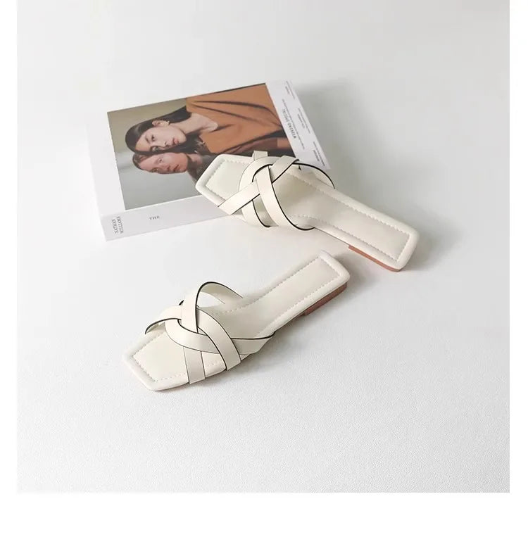 Orielle | Woven Slide Sandals