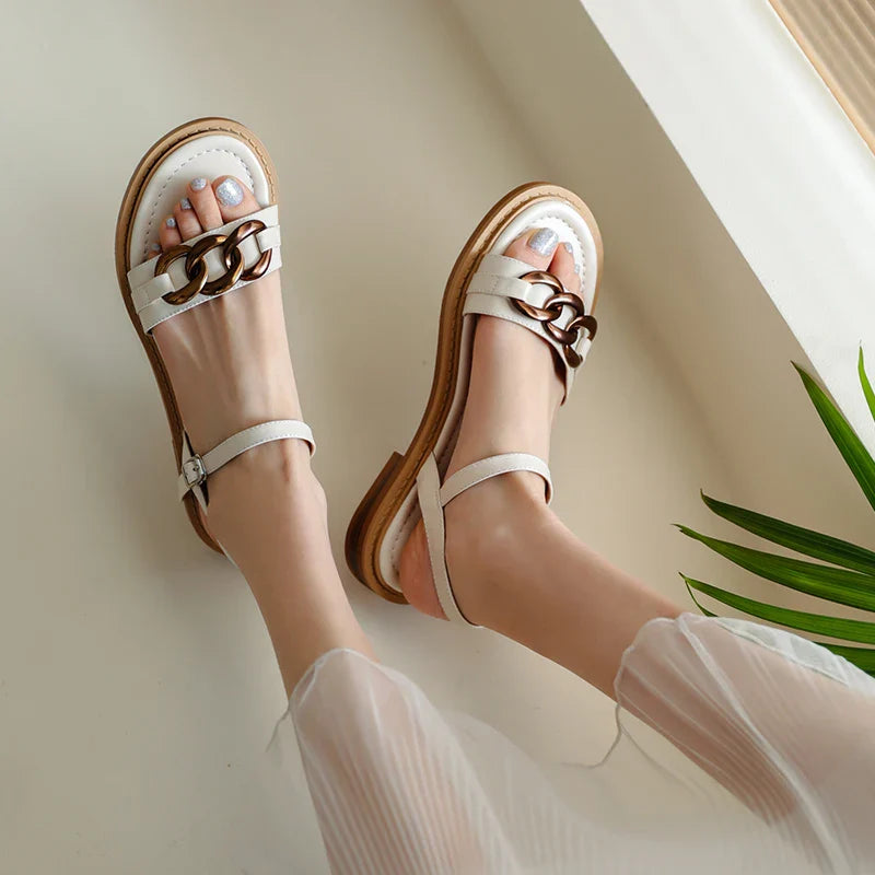 Catania | Leather Chain Sandal