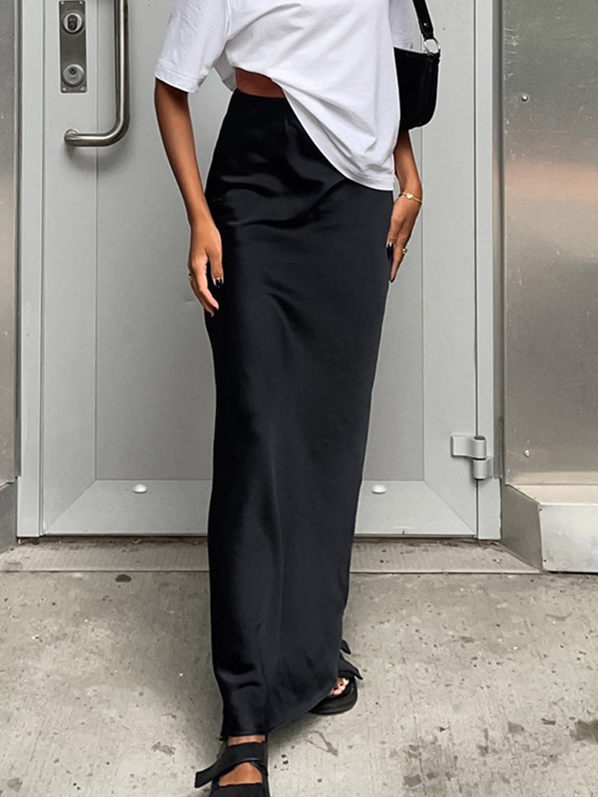 Satin Maxi Skirt | Elegant Design, Regular Fit for Women 3