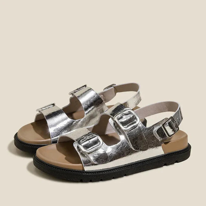 Andrea | Rose Strap Sandals