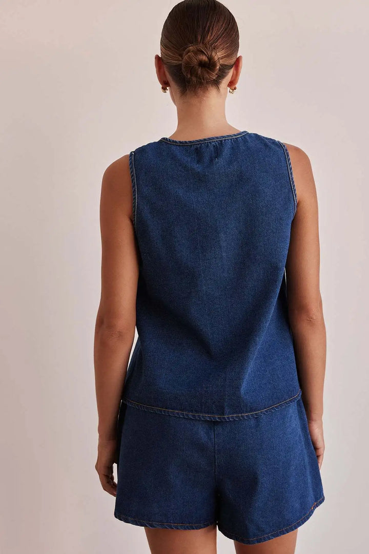 Doretta | Denim Tie Set