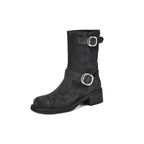 Blackthorn | Suede Buckle Boots