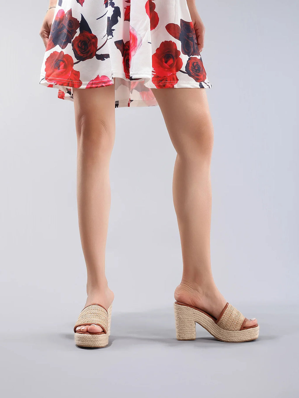 Célie | Natural Woven Heels