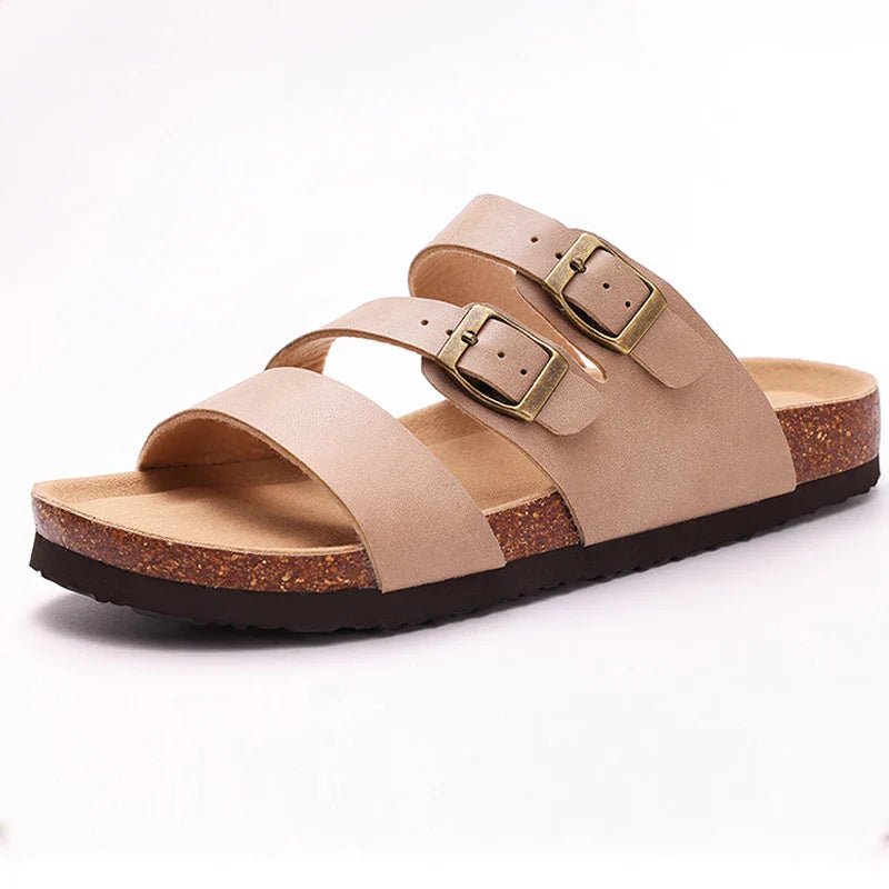 Hex | Nappa Leather Orthopedic Double Buckle Slide