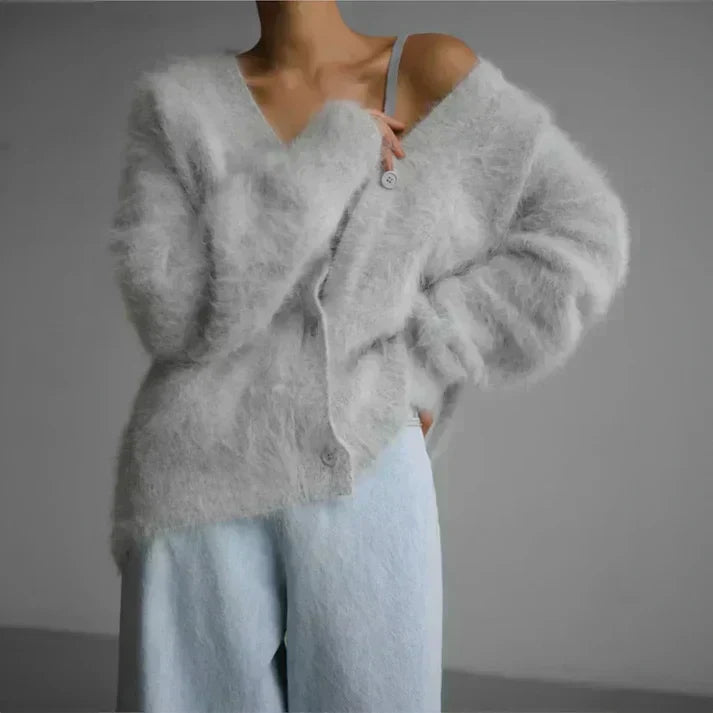 Perry Oversized Sweater for Women in soft-touch fabric, featuring a cozy fit perfect for casual outings and lounging at home. - 5