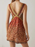 Sienna | Lace-Trim Floral Mini Dress
