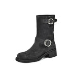 Blackthorn | Suede Buckle Boots