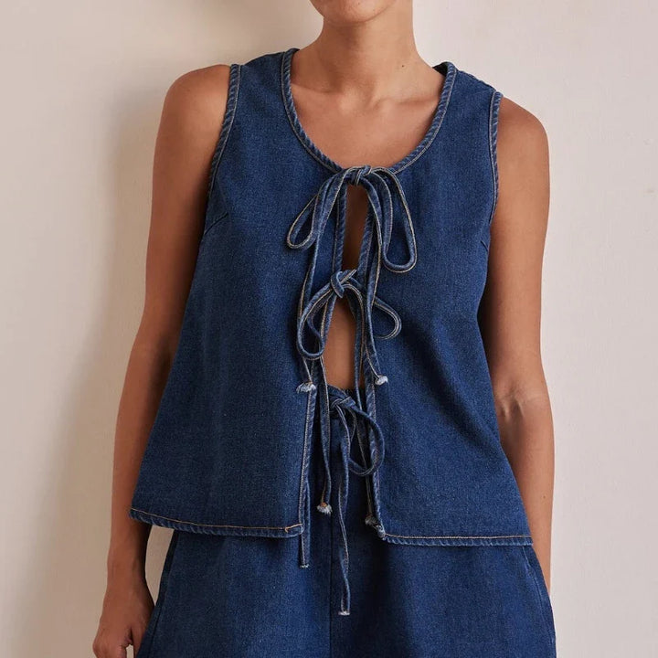 Doretta | Denim Tie Set
