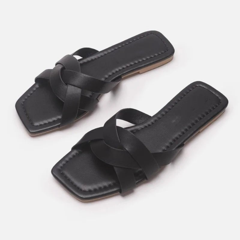 Orielle | Woven Slide Sandals