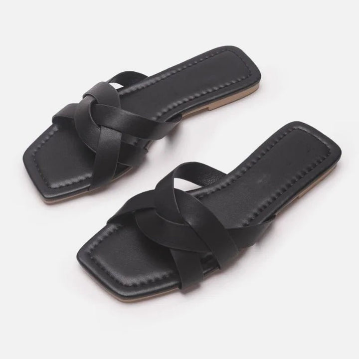 Orielle | Woven Slide Sandals