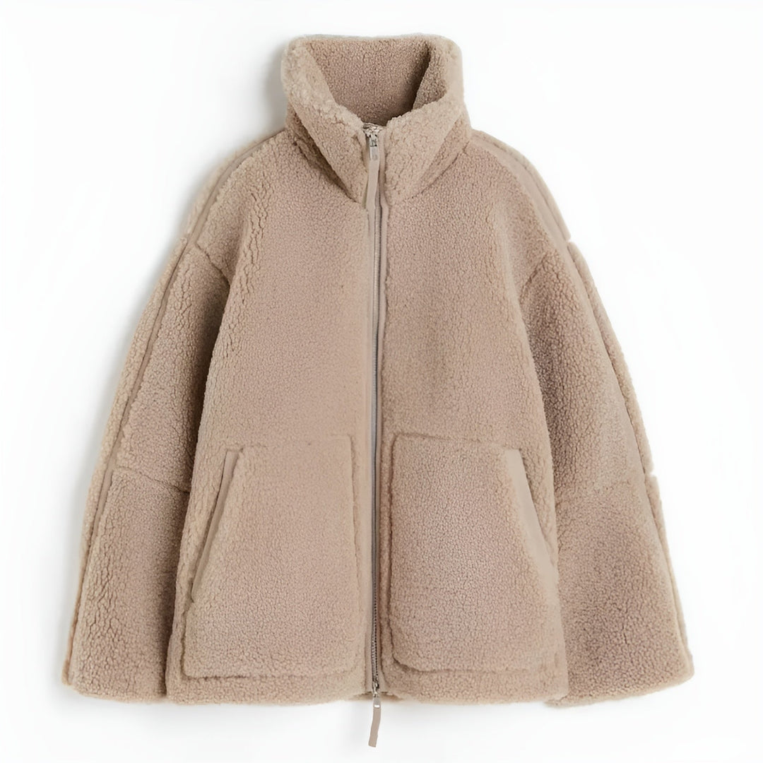 Aven Teddy Coat in a modern silhouette, featuring ultra-soft fabric and stylish design perfect for winter wear. - 8