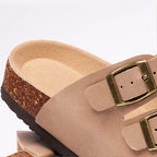 Hex | Nappa Leather Orthopedic Double Buckle Slide