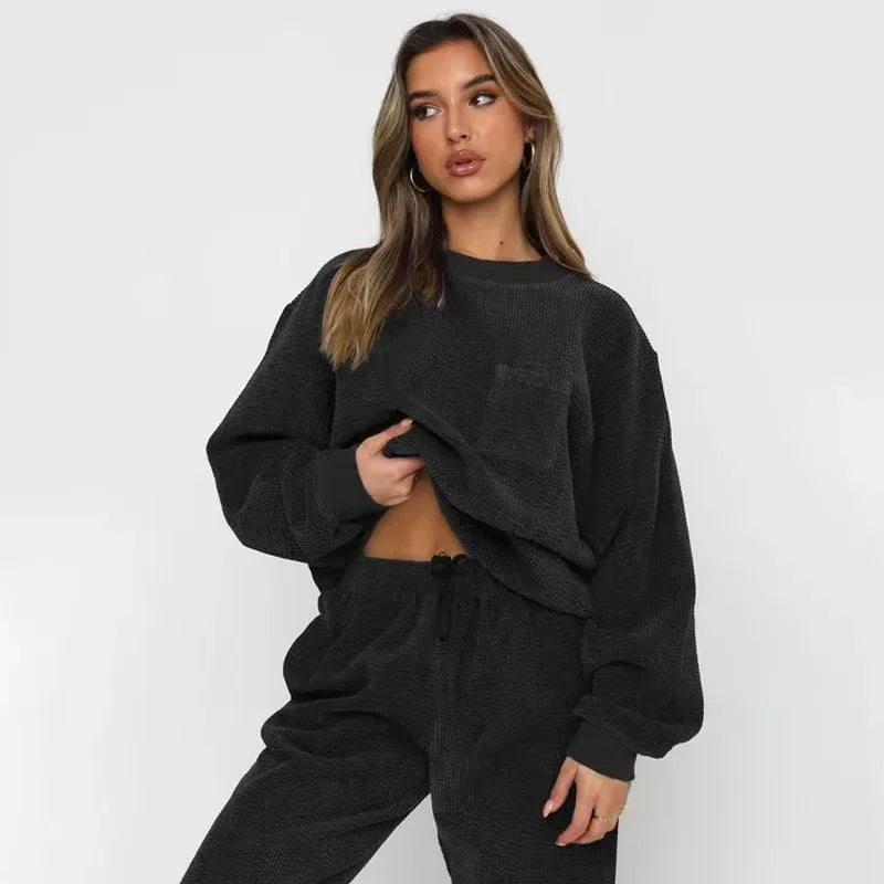 Cora Corduroy Sweatset featuring a soft, relaxed fit in a stylish design, perfect for cozy casual wear. - 2