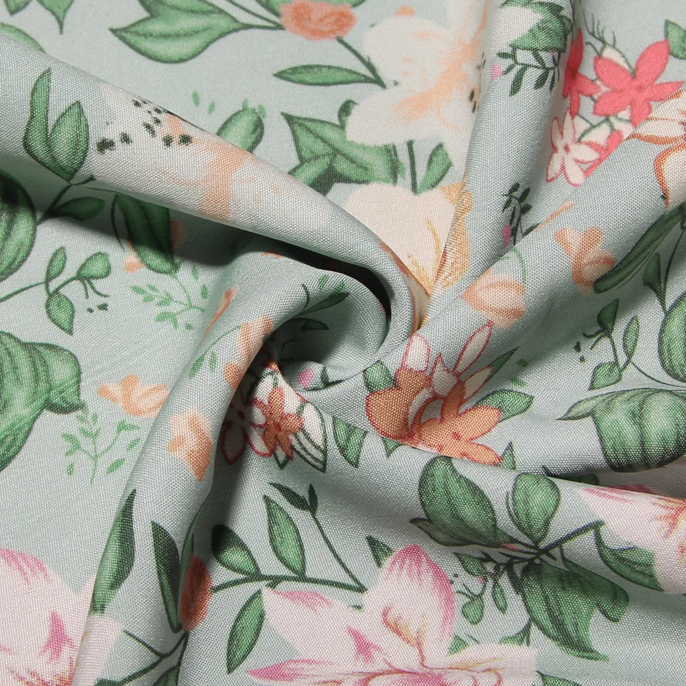 Mira Floral Midi Dress | Cotton, Corset-Inspired, High Slit, Wedding Guest & Summer Dresses - 20