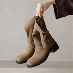 Blackthorn | Suede Buckle Boots