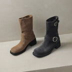 Blackthorn | Suede Buckle Boots