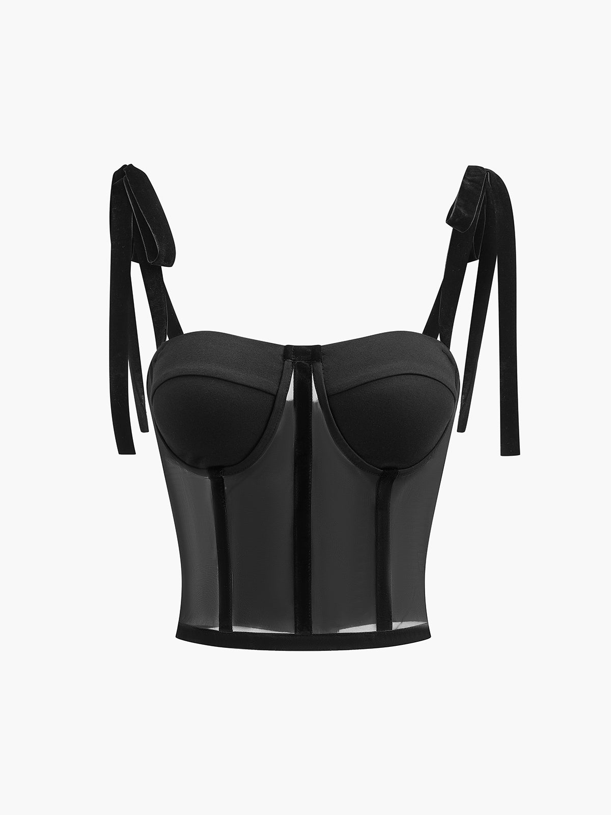 Sema Cami Crop Top | Mesh, Slim Fit 2