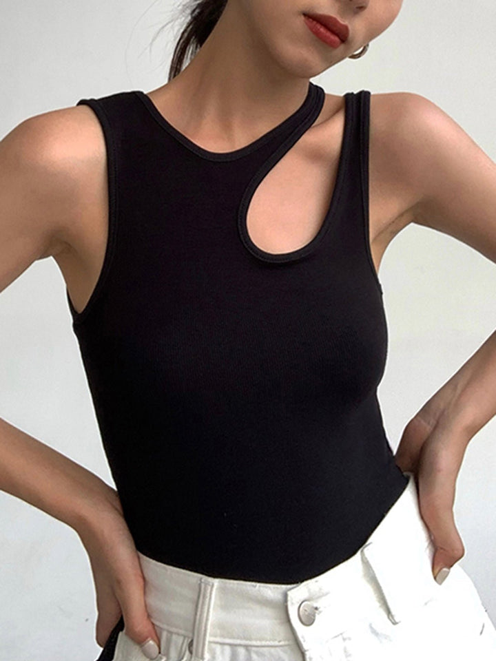 Sema Cutout Tank Top | Semi-Sheer, Slim Fit 5