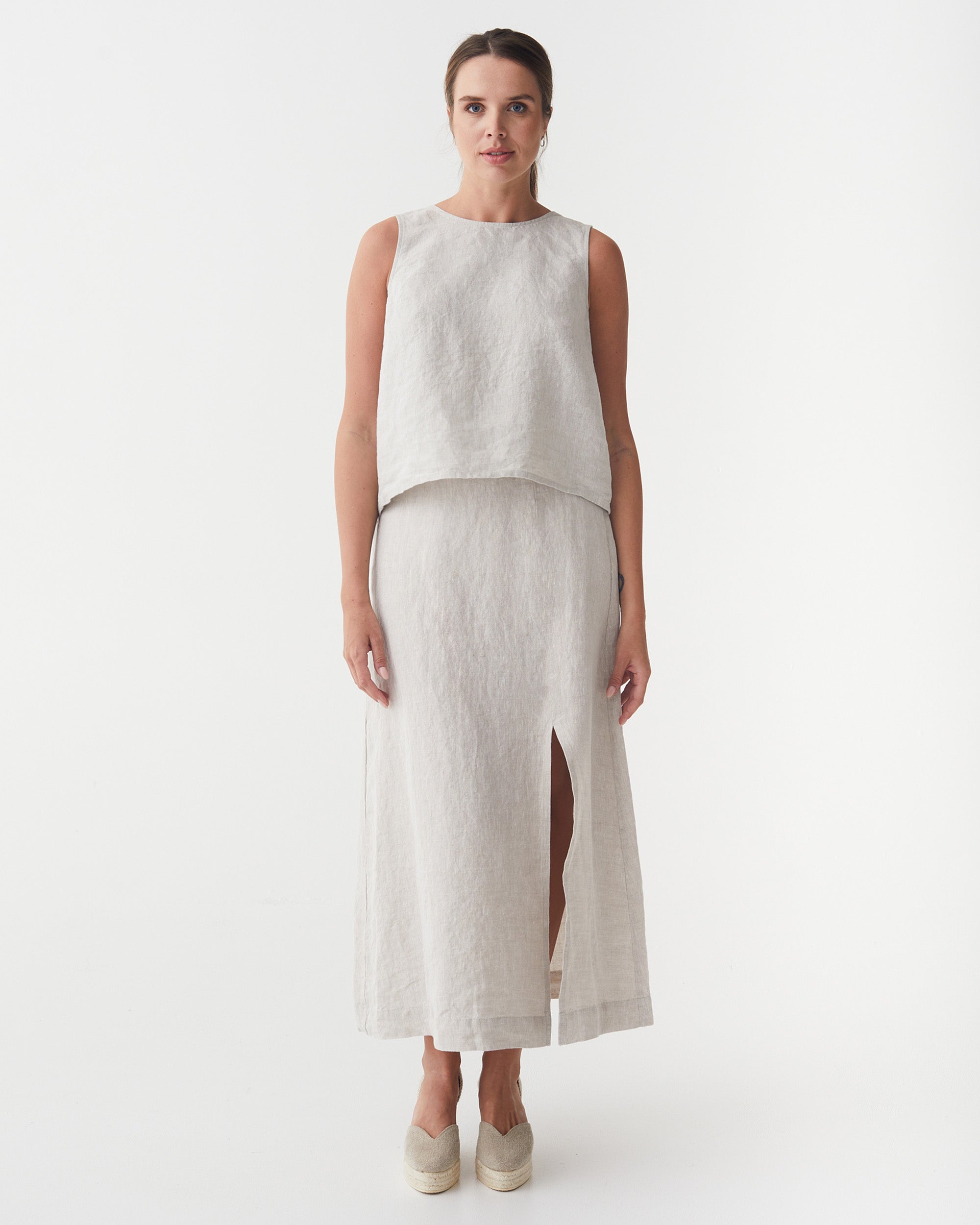 Senti Maxi Skirt | Linen, Flowing Long Skirt for Women 1