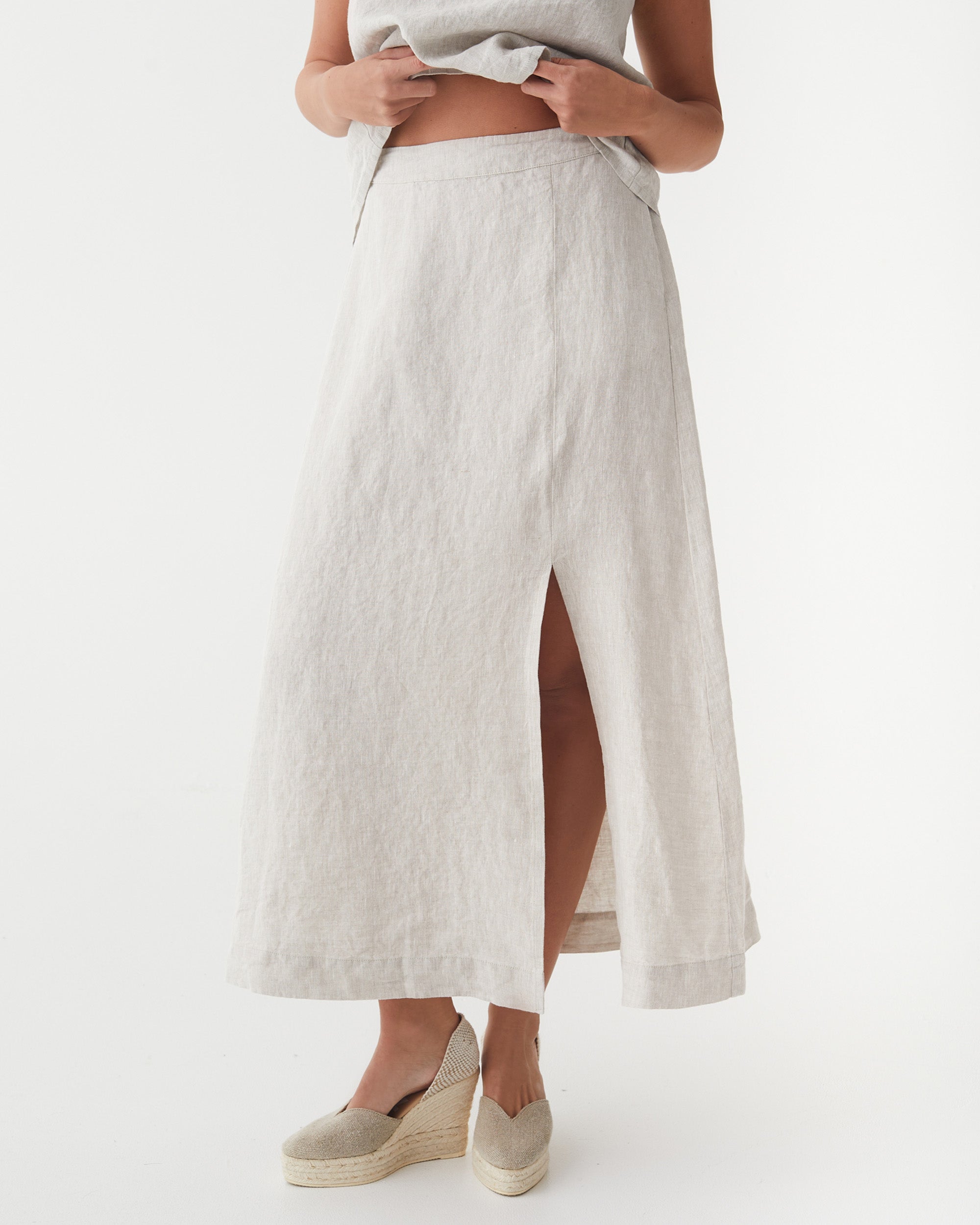 Senti Maxi Skirt | Linen, Flowing Long Skirt for Women 2