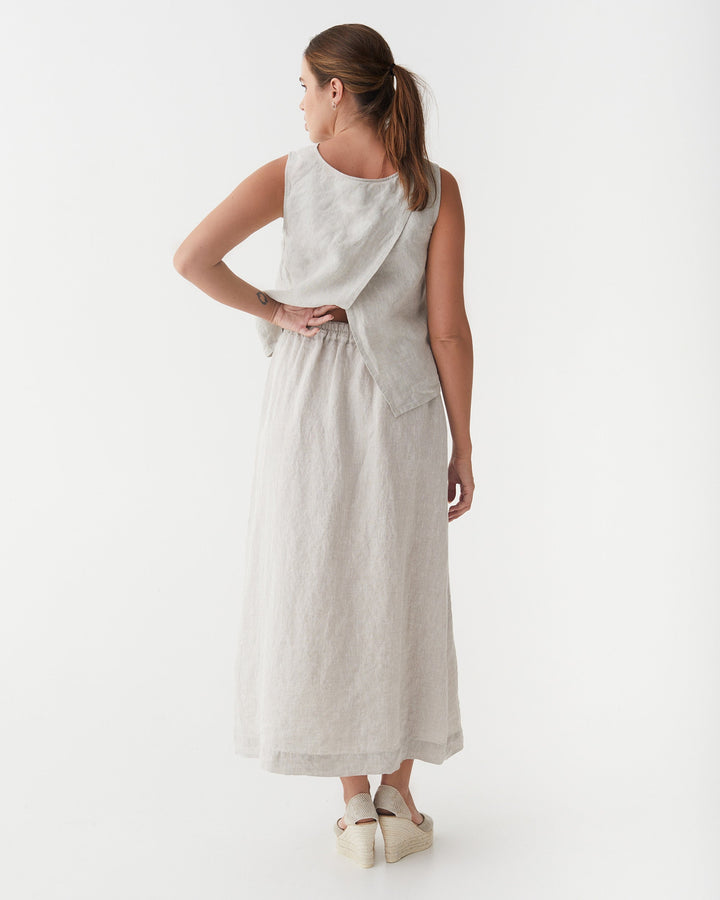 Senti Maxi Skirt | Linen, Flowing Long Skirt for Women 3
