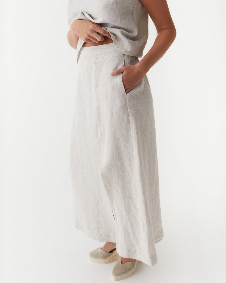 Senti Maxi Skirt | Linen, Flowing Long Skirt for Women 4