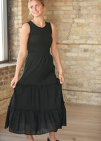 Sera Maxi Dress | Sleeveless, Soft Ribbed Bodice, Eyelet Lace 0