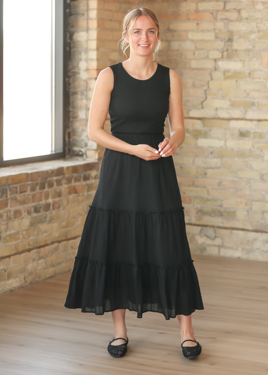 Sera Maxi Dress | Sleeveless, Soft Ribbed Bodice, Eyelet Lace 2