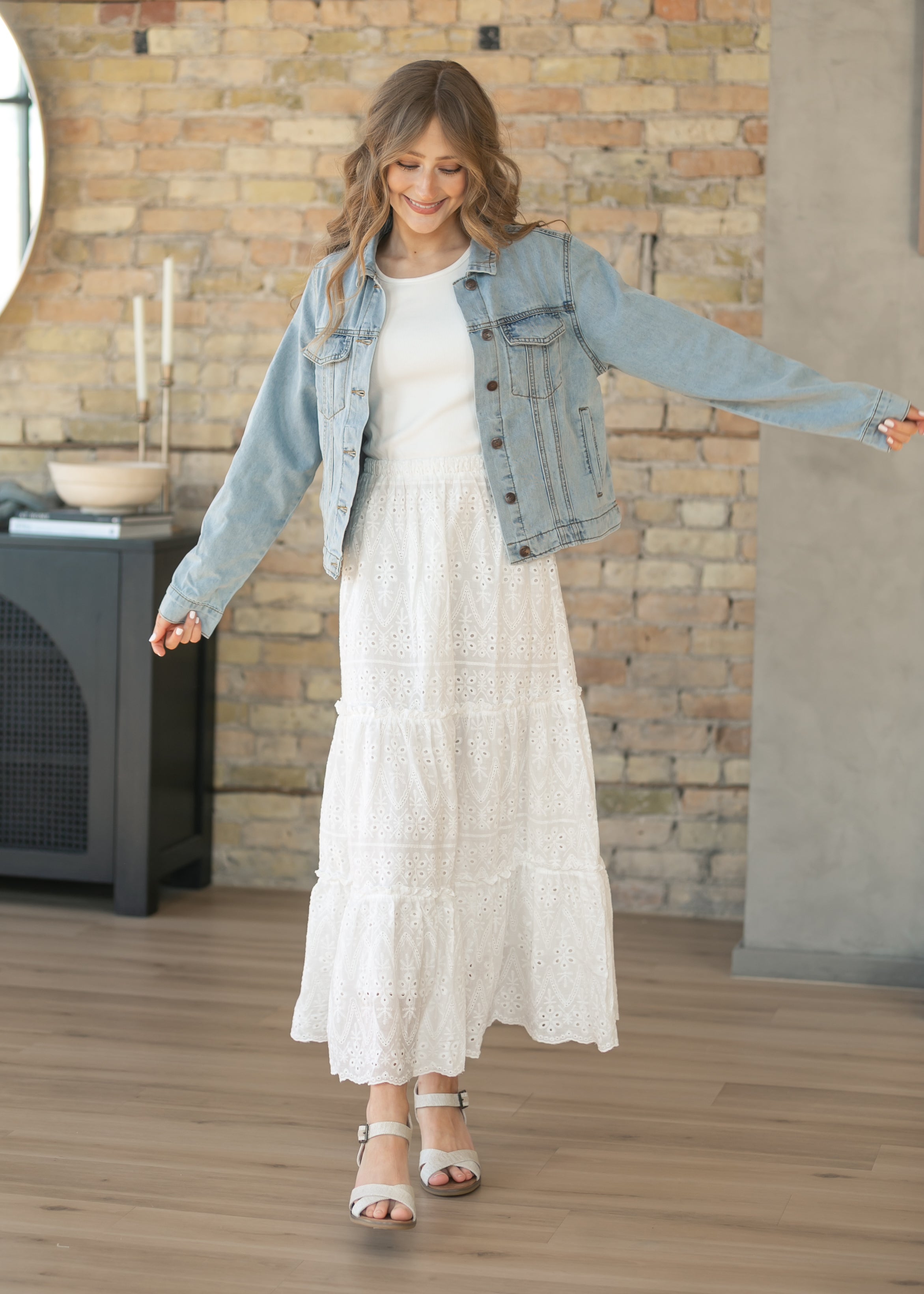 Sera Maxi Dress | Sleeveless, Soft Ribbed Bodice, Eyelet Lace 6