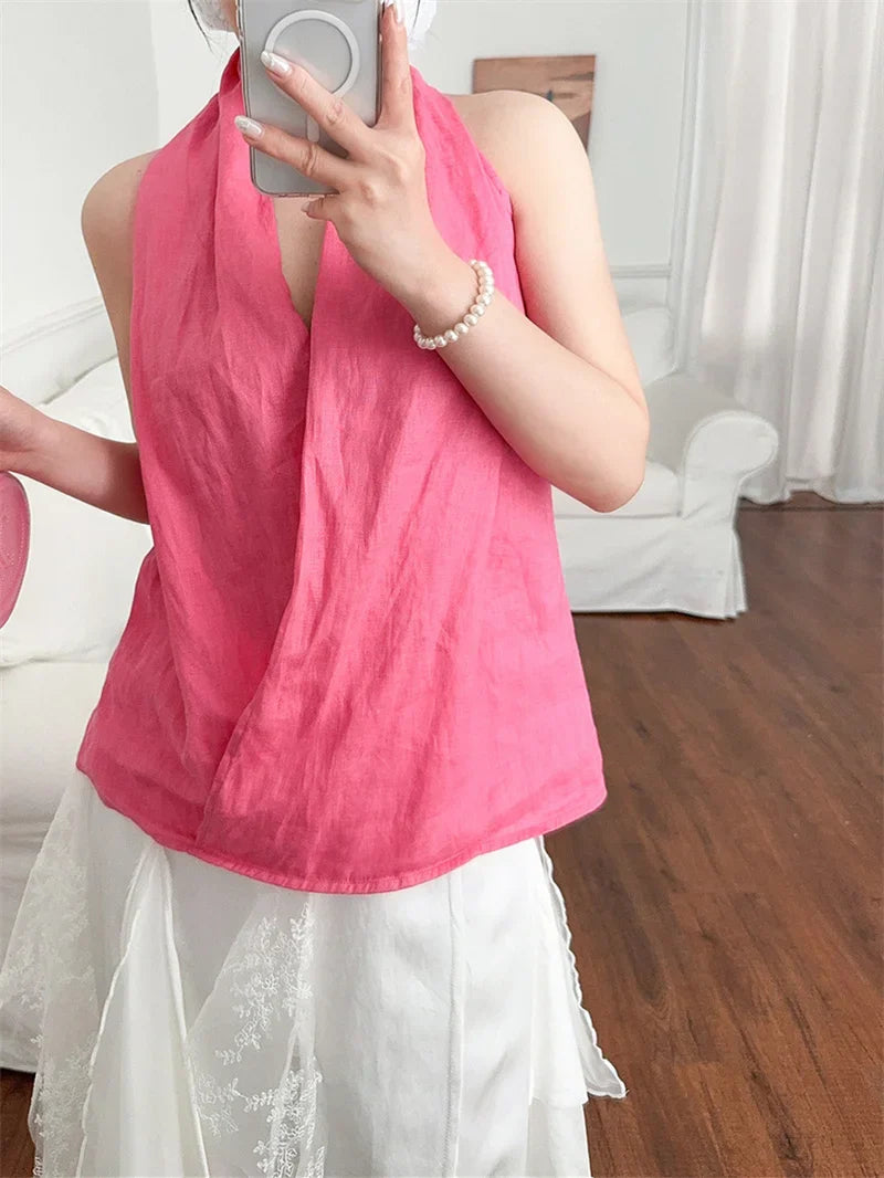 Valienne | Drape Linen Vest