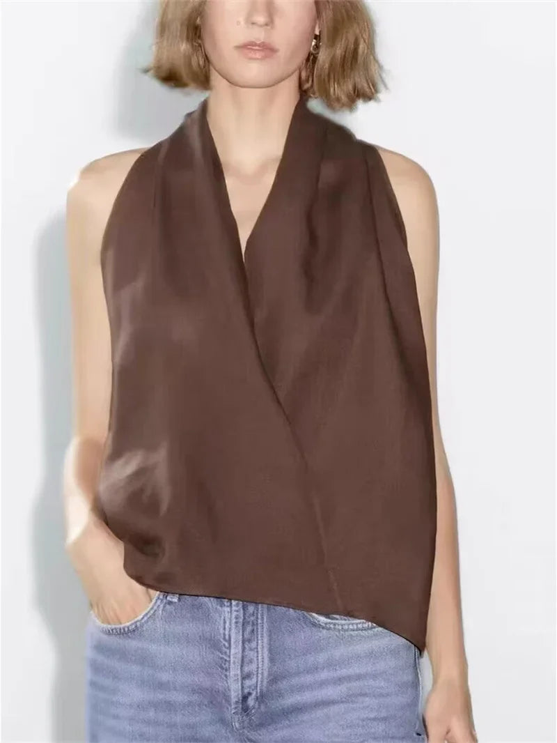 Valienne | Drape Linen Vest