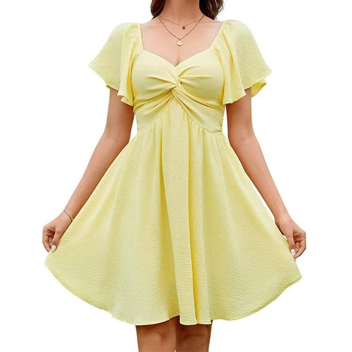 Sienna Women's Dress | Lightweight Chiffon, Flutter Sleeve 10