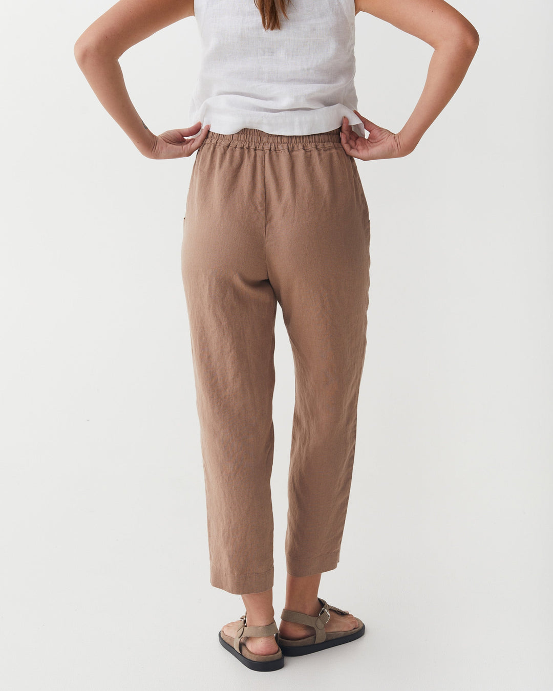 Sierra Linen Pants | Relaxed Fit, Lightweight, Elastic Waist, Tapered Leg 1