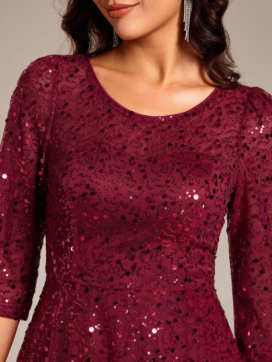 Sierra Midi Dress | Sparkly Sequin, 3/4 Sleeve for Women 4