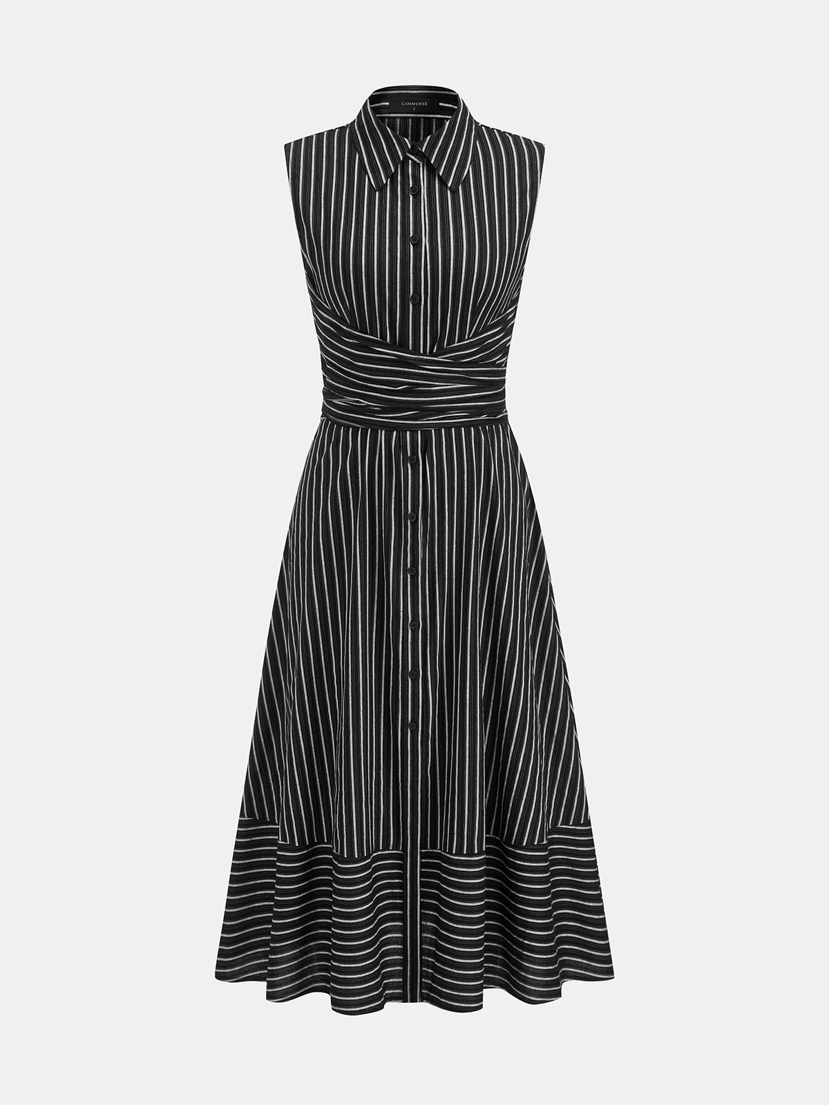 Sierra Midi Dress | Striped Cotton, Tie Waist 5