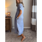 Sierra Shirt Dress | Soft Cotton Blend, Striped Button-Down Design 2