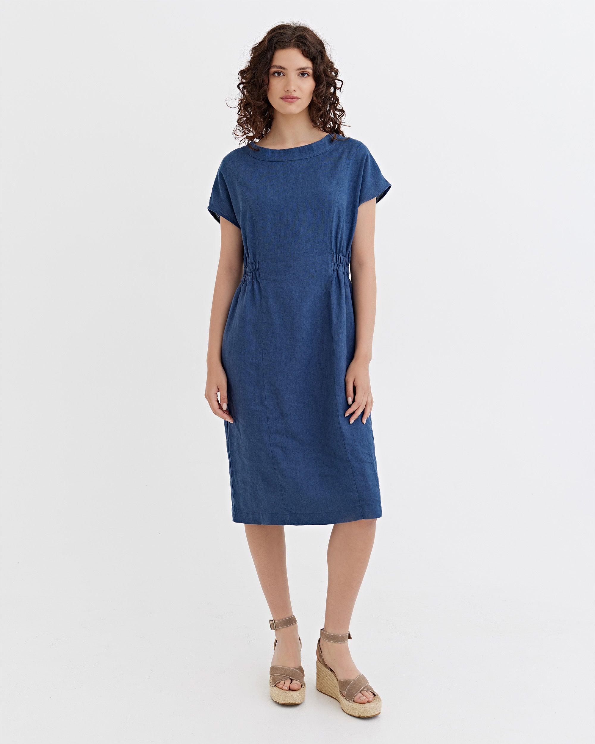 Sierra Women's Dress | Soft Linen, Cap Sleeve, Knee-Length 0